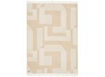 Wohndecke MUSTERRING "Slow", beige, B:140cm L:200cm, 50% Baumwolle, 50% Polyester, Wohndecken, Wohndecke, mit hohem Baumwollanteil