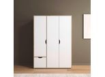 Drehtürenschrank RAUCH "Kleiderschrank Schrank Garderobe Wäscheschrank NARAI mit Schubladen", weiß (eiche artisan, alpinweiß), B:140cm H:194cm T:53cm, Holzwerkstoff, Schränke, Drehtürenschrank, Griffausfräsungen für eine grifflose Optik TOPSELLER MADE IN GERMANY