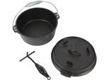 Kasserolle EL FUEGO "El Fuego Dutch Oven", schwarz, B:29cm H:15,5cm L:27cm, Töpfe, Kasserolle, aus Gusseisen, mit spezieller Oberflächenveredelung, 11,4 l