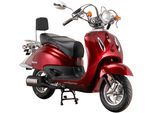 Motorroller ALPHA MOTORS "Retro Firenze", rot (weinrot, schwarz), Motorroller, 85 km/h, mit Lenkerschloss, B:89cm H:112cm L:189cm