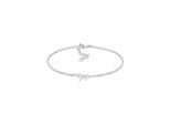 Armband ELLI DIAMONDS "Schleife Diamant (0.015 ct) 925 Sterling Silber", silber, Armbänder, Damen, 19cm,mit Diamanten, Silber 925 (Sterlingsilber), Armband