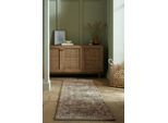 Teppich FLAIR RUGS "Selena Jute", grün, B:60cm H:8mm L:230cm, Baumwolle, Jute, Kunstfaser, Teppiche, Teppich, Vintage Jute