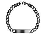 Armband ADELIA´S "Unisex Armband – Panzerarmband aus Edelstahl 21 cm", schwarz, Armbänder, Damen, 21cm, Edelstahl, Armband, Ideal als Geschenk zum Geburtstag
