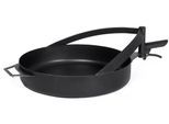 Grillpfanne COOKKING "CookKing Stahl Pfanne Für Feuerschale Bandito & Montana X 50 cm", schwarz, B:50cm H:10cm L:50cm, Pfannen, für Feuerschale Bandito & Montana X, 50 cm