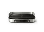 PHILIPS Tischgrill "HD6222/90 5000 Series, 2 Heizzonen, wendbare Platten", schwarz (schwarz, silber), B:52,8cm H:14,9cm T:35,2cm, Kontaktgrill_Standgrill_Tischgrill_Teppanyakigrill, mit einstellbarer Temperatur u. Grillfläche von 1400 cm²