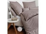 Bettwäsche JANINE "Interlock-Jersey59000 3", braun (vulkan), B/L: 155cm x 200cm, 1 Stk., 1 Stk., Interlock-Jersey, B/L: 80cm x 80cm, Interlock-Jersey, Obermaterial: 100% Baumwolle, Bettwäsche, Bettwäsche, mit Reissverschluss