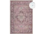 Teppich FLAIR RUGS "Windsor", rosa, B:200cm H:4mm L:290cm, Kunstfaser, Teppiche, Teppich, Waschbarer Teppich