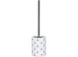 WC-Garnitur KLEINE WOLKE "Anchor", bunt (weiß, dunkelblau), B:11cm H:39cm L:11cm, Keramik, Reinigungsbürsten