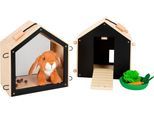 Spielwelt SMALL FOOT "Hasenstall mit Auslauf", bunt, Spielfigurenwelten, KinderB:24cm H:24cm L:28cm, Holz, Kunststoff, B:24cm H:24cm L:28cm