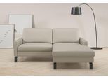 Ecksofa HOME AFFAIRE "Lecce, L-Form, Federkernpolsterung, Breite 194 cm", taupe, B:194cm H:86cm T:164cm, 100% Polyester, Sofas, Ecksofa, inkl. saugroboterfreundliche Höhe & schmale Armlehnen