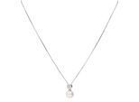 Kette mit Anhänger VIVANCE "lustrous pearl", silber (silber 925), Halsketten, Damen, Silber 925 (Sterlingsilber)