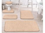 Badematte GRUND Gr. 2, beige, WC-Vorleger rechteckigmit Ausschnitt, 1 Stk., Badematten, Badematte
