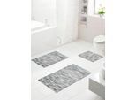 Badematte GRUND Gr. 2, grau (anthrazit, meliert), rechteckig (60cm x 90cm ), 1 Stk., Badematten, Badematte