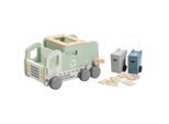 Avelia Müllwagen , Mehrfarbig , Holz, Kunststoff , 13-teilig , Schima , Sperrholz , 14x11.5x24 cm , EN 71 , transportierbar , Spielzeug, Holzspielzeug
