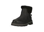 Stiefel CLARKS "Hencroft Madi Waterproof", Damen, Gr. 39, schwarz, Leder, Schuhe Stiefel, mit federndem Contour Cushion-Fußbett