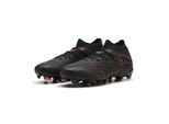 Fußballschuh PUMA "FUTURE 9 MATCH FG/AG Fußballschuhe Erwachsene", Damen, Gr. 44, schwarz (schwarz glowing rot strong gray), Obermaterial: Synthetik, Textil. Futter: Synthetik, Textil. Innensohle: Textil. Laufsohle: Synthetik, Schuhe Fußballschuh