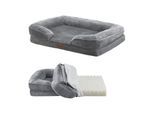 Juskys Hundebett Sheena L - 98 x 70 cm - orthopädisch & flauschig - Bezug abnehmbar & waschbar
