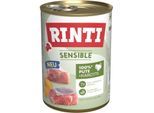 RINTI Sensible Nassfutter Hund, Adult, Dose Pute und Möhre 12x400 g