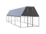 VidaXL Outdoor Hühnerkäfig mit Komplettüberdachung 2 m, 8 m, 2 m