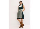 bonprix Dirndl mit Samt-Mieder und Satin-Schürze (2-tlg.Set), grün, Gr.50, traditionelles Dirndl mit hochwertigen Samtmieder und changierender Schürze. Der Rock ist mit einem angenehmen Baumwollfutter ausgestattet., aus Samt