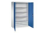 C+P Werkzeugschrank mit Schubladen Acurado, 1950x1200x500mm, 7035/5010 ; C + P Möbelsysteme (8931-503|S10633)