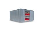 FLADAFI® Materialcontainer- Kombination MC 1340 Verzinkt, zerlegt mit Holzfußboden ; SÄBU (13400101)