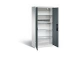 C+P Akku-Ladeschrank für 5 E-Werkzeuge, H1950xB930xT500mm, Anthrazitgrau/Lichtgrau ; C + P Möbelsysteme (8921-05E1|S10008)