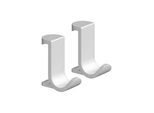 hansgrohe Handtuchhaken WallStoris 18mm breit, mattweiß (27914700)