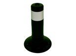Schake Flexipfosten schwarz, selbstaufrichtend, Ø 80mm, Höhe: 300mm + 1 weiß refl. Streifen, inkl Befestigungsmaterial (412282BS)