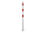Schake Absperrpfosten Typ 460B/2, ortsfest, Ø 60mm, zum Einbetonieren, weiß / rot + 2 Ösen)