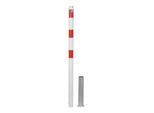 Schake Absperrpfosten Typ 460HB/1, herausnehmbar, Ø 60mm, ohne Verschluß, weiß / rot + 1 Öse)