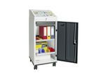 Stumpf Kombi-Set 3000, RAL 7035/7016, 1 Schreibpult, 1 Schublade, 2 Wannen, fahrbar ; Stumpf Metall (3091171)