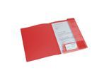 Eichner PP-Mappe A4 mit Klappen, rot-transparent (9038-00074)