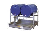 CEMO Fassregal Typ 800 + Fassauflage 2 x 200 l Fass + GFK-Auffangwanne (7670)