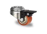 CASCOO Rückenlochlenkrolle mit Totalfeststeller ø 50 mm Serie SWU5 Doppelkugellager (BZH35W0050SWU5D0N)