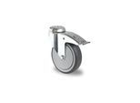 CASCOO Rückenlochlenkrolle mit Totalfeststeller ø 150 mm Serie P2T2 Kugellager (BAH15C0150P2T2B42)
