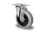 CASCOO Lenkrolle ø 125 mm Serie R4E2 Rollenlager Edelstahl (SIP36S0125R4E2Q0N)