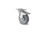 CASCOO Lenkrolle mit Totalfeststeller ø 160 mm Serie P2V2 Rollenlager (TPP58W0160P2V2R1W)