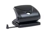 Schäfer Shop Pure Locher Typ 9104, bis 20 Blatt, verstellbare Anschlagschiene, Metall, schwarz