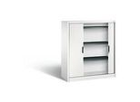 C + P Rollladenschrank Omnispace, 3 OH, abschliessbar, B 1200 x T 420 x H 1345 mm, Stahl/Kunststoff, verkehrsweiss