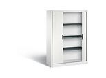 C + P Rollladenschrank Omnispace, 4 OH, abschliessbar, B 1200 x T 420 x H 1660 mm, Stahl/Kunststoff, verkehrsweiss