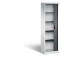 C + P Rollladenschrank Omnispace, 5 OH, abschliessbar, B 600 x T 420 x H 1980 mm, Stahl/Kunststoff, lichtgrau/schwarzgrau