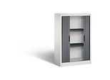 C + P Rollladenschrank Omnispace, 3 OH, abschliessbar, B 800 x T 420 x H 1230 mm, Stahl/Kunststoff, lichtgrau/schwarzgrau