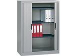 C + P Rollladenschrank Omnispace, 3 OH, abschliessbar, B 1000 x T 420 x H 1345 mm, Stahl/Kunststoff, lichtgrau