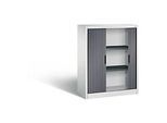 C + P Rollladenschrank Omnispace, 3 OH, abschliessbar, B 1000 x T 420 x H 1230 mm, Stahl/Kunststoff, lichtgrau/schwarzgrau