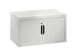 C + P Rollladenschrank Omnispace, abschliessbar, B 800 x T 420 x H 450 mm, Stahl/Kunststoff, lichtgrau