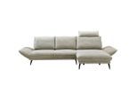 Novel Ecksofa, Beige, Metall, Textil, 3-Sitzer, Ottomane rechts, L-Form, 325x170 cm, seitenverkehrt erhältlich, Rücken echt, Wohnzimmer, Sofas & Couches, Wohnlandschaften, Ecksofas