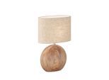 Fischer & Honsel Tischleuchte Tobse, Sand, Textil, 17x53x34 cm, Schnurschalter, Lampen & Leuchten, Innenbeleuchtung, Tischlampen, Tischlampen