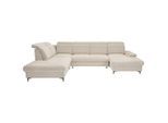 Stylife Wohnlandschaft, Beige, Metall, 5-Sitzer, U-Form, 364x270 cm, Typenauswahl, Bettkasten erhältlich, Stoffauswahl, Bettfunktion erhältlich, Wohnzimmer, Sofas & Couches, Wohnlandschaften, Wohnlandschaften in U-Form