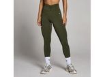 MP Damen Tempo Dipped Waist Leggings - Waldgrün - XL